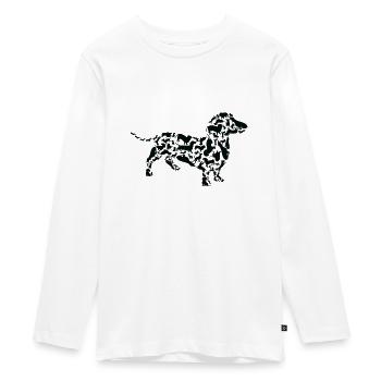 Dackel Hund Dackel Mama Dackel Papa - Teenager Premium Bio Langarmshirt - Weiß - Vorne - AI Model Kid Female (0cm)