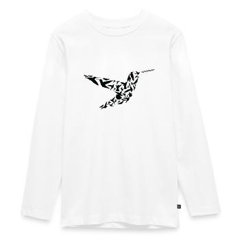 Humming Bird Forrest Wildlife Tier Humming Birds - Teenager Premium Bio Langarmshirt - Weiß - Vorne - AI Model Kid Female (0cm)