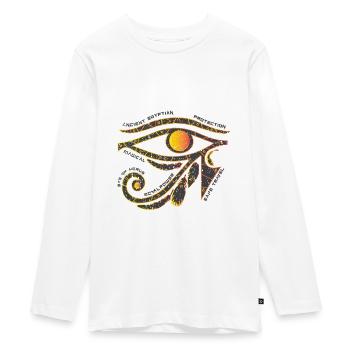 Eye of Horus Egypt Pharaoh Nile Magical eye - Teenager Premium Organic Long Sleeve Shirt - white - Front - AI Model Kid Female (0cm)