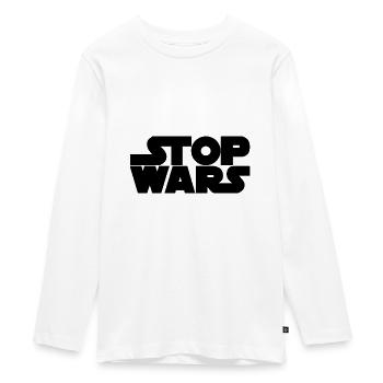 ARRÊTER LES GUERRES - T-shirt manches longues Premium Ado - blanc - Devant - AI Model Kid Female (0cm)