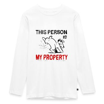 Dog and Property - Teenager Premium Organic Long Sleeve Shirt - white - Front - AI Model Kid Female (0cm)