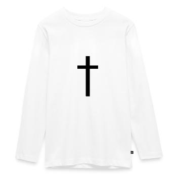Kreuz - Teenager Premium Bio Langarmshirt - Weiß - Vorne - AI Model Kid Female (0cm)