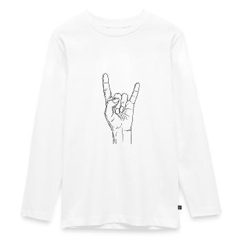 Rock and roll - T-shirt manches longues Premium Ado - blanc - Devant - AI Model Kid Female (0cm)