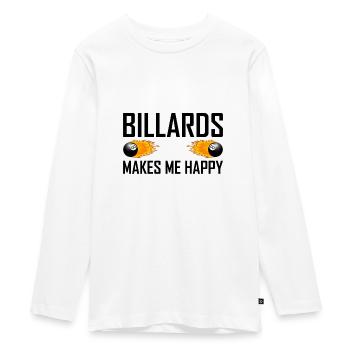 Billiards billiards players billiards - Teenager Premium Organic Long Sleeve Shirt - white - Front - AI Model Kid Female (0cm)