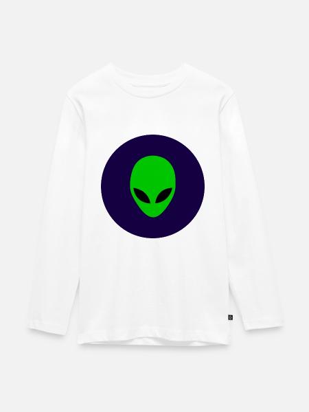 Außerirdischer - Teenager Premium Bio Langarmshirt - Weiß