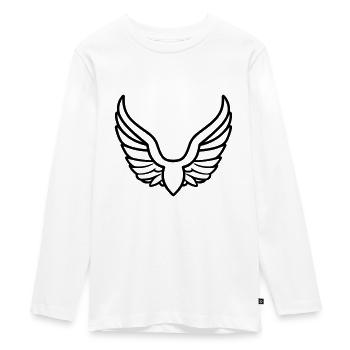 Angel Wings - Teenager Premium Organic Long Sleeve Shirt - white - Front - AI Model Kid Female (0cm)
