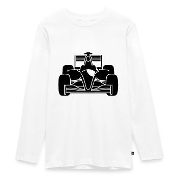 Voiture de course - T-shirt manches longues Premium Ado - blanc - Devant - AI Model Kid Female (0cm)