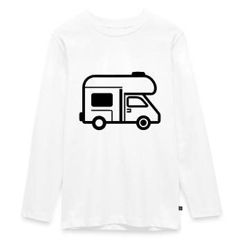 camping car - T-shirt manches longues Premium Ado - blanc - Devant - AI Model Kid Female (0cm)