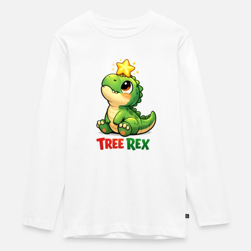 Tree Rex Dino T Rex - T-shirt manches longues Premium Ado - blanc