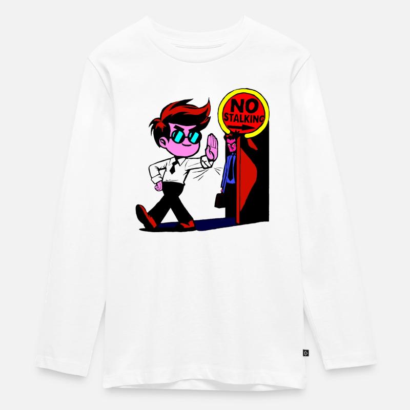Pas de harcèlement - T-shirt manches longues Premium Ado - blanc