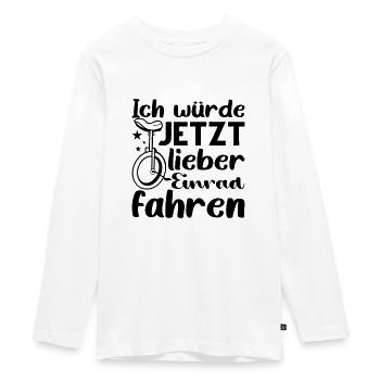 Einrad - Teenager Premium Bio Langarmshirt - Weiß - Vorne - AI Model Kid Female (0cm)