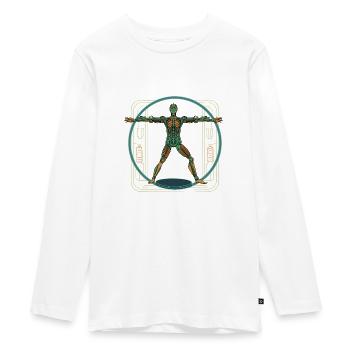Roboter Design für einen Roboteringenieur - Teenager Premium Bio Langarmshirt - Weiß - Vorne - AI Model Kid Female (0cm)