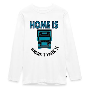 Un chauffeur de camion dit que les camions conduisent une idée cadeau de camion - T-shirt manches longues Premium Ado - blanc - Devant - AI Model Kid Female (0cm)