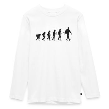 Bewaffnet mit der Erde, der natürlichen Evolution - Teenager Premium Bio Langarmshirt - Weiß - Vorne - AI Model Kid Female (0cm)