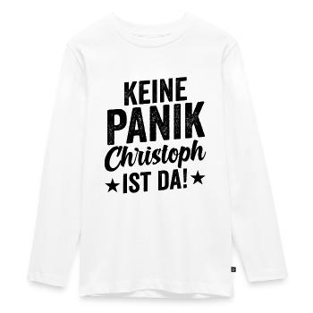 First name Chris Christoph - Teenager Premium Organic Long Sleeve Shirt - white - Front - AI Model Kid Female (0cm)