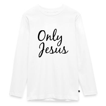 Jésus Christ - T-shirt manches longues Premium Ado - blanc - Devant - AI Model Kid Female (0cm)