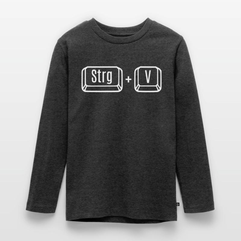 Ctrl + C Copy Ctrl + V Paste Mom Dad Child Teenager Premium Organic Long Sleeve Shirt