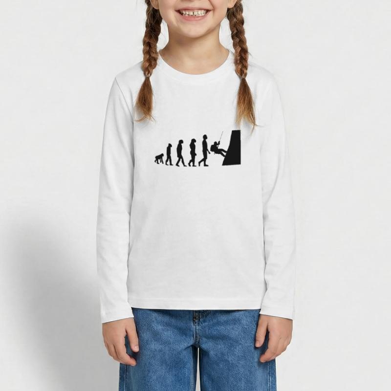 CLIMBING EVOLUTION Teenager Premium Organic Long Sleeve Shirt