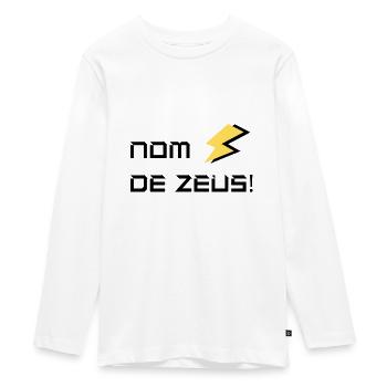 NOM de ZEUS! - T-shirt manches longues Premium Ado - blanc - Devant - AI Model Kid Female (0cm)