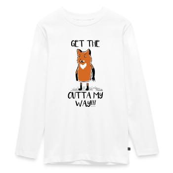 Fuchs Füchse lustiger Spruch Geschenk - Teenager Premium Bio Langarmshirt - Weiß - Vorne - AI Model Kid Female (0cm)