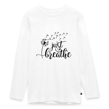 Respire juste - T-shirt manches longues Premium Ado - blanc - Devant - AI Model Kid Female (0cm)