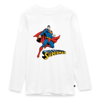 Superman Move Pose - Teenager Premium Bio Langarmshirt - Weiß - Vorne - AI Model Kid Female (0cm)