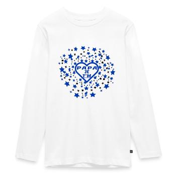 Daddy I love you - Teenager Premium Organic Long Sleeve Shirt - white - Front - AI Model Kid Female (0cm)