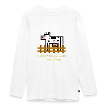 LoveCows - T-shirt manches longues Premium Ado - blanc - Devant - AI Model Kid Female (0cm)