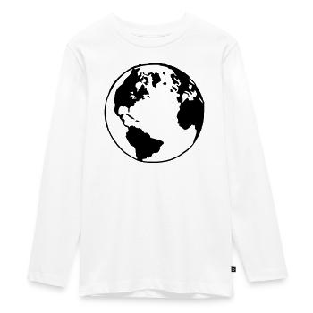 Le monde - T-shirt manches longues Premium Ado - blanc - Devant - AI Model Kid Female (0cm)