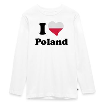 I love Poland - Teenager Premium Organic Long Sleeve Shirt - white - Front - AI Model Kid Female (0cm)