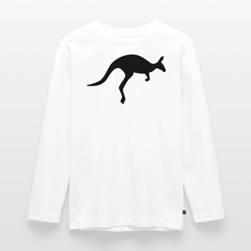 kangaroo Teenager Premium Organic Long Sleeve Shirt