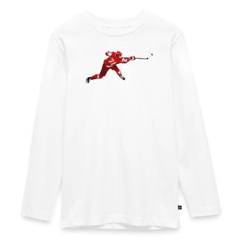 Eishockey - Teenager Premium Bio Langarmshirt - Weiß - Vorne - AI Model Kid Female (0cm)