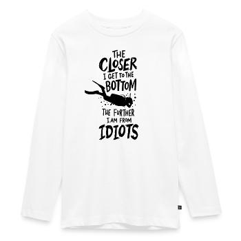 Closer To The Bottom Diving Plongeur Plongée Plongée - T-shirt manches longues Premium Ado - blanc - Devant - AI Model Kid Female (0cm)