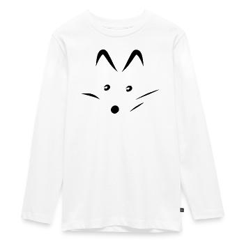 Fuchs - Teenager Premium Bio Langarmshirt - Weiß - Vorne - AI Model Kid Female (0cm)
