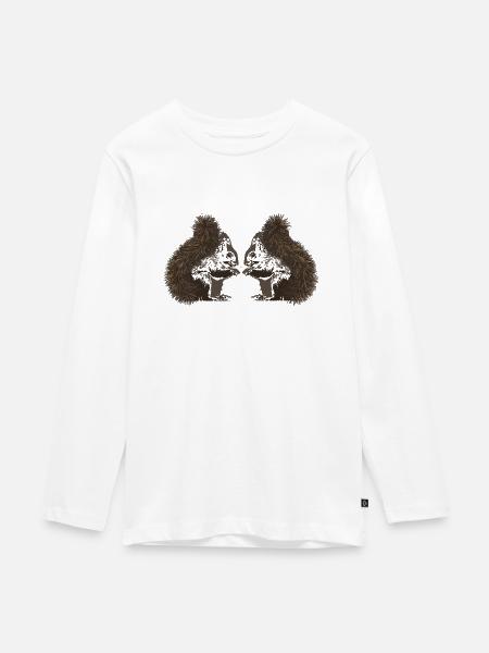 Eichhörnchen, Eichhörnchen - Teenager Premium Bio Langarmshirt - Weiß