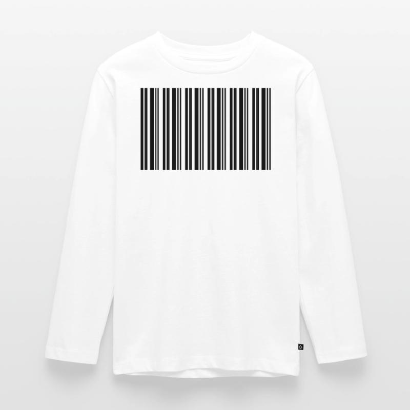 Barcode Strichcode Nerd IT Technik Design Teenager Premium Bio Langarmshirt