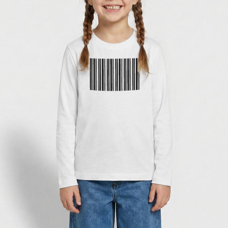 Barcode Strichcode Nerd IT Technik Design Teenager Premium Bio Langarmshirt