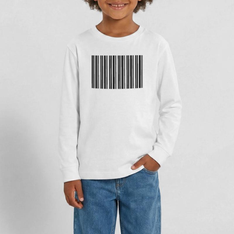 Barcode Strichcode Nerd IT Technik Design Teenager Premium Bio Langarmshirt