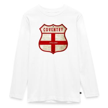 Écusson Coventry England - T-shirt manches longues Premium Ado - blanc - Devant - AI Model Kid Female (0cm)