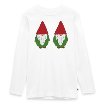 gartenzwerge doppelt - Teenager Premium Bio Langarmshirt - Weiß - Vorne - AI Model Kid Female (0cm)