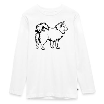 Spitz - Teenager Premium Bio Langarmshirt - Weiß - Vorne - AI Model Kid Female (0cm)