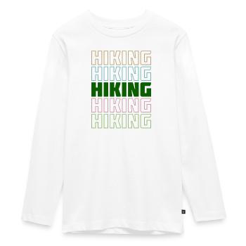 Wanderwege Spruch Wandern Statement Bergwanderung - Teenager Premium Bio Langarmshirt - Weiß - Vorne - AI Model Kid Female (0cm)