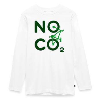 Environment Co2 Statement Climate Change Nature Conservation Earth - Teenager Premium Organic Long Sleeve Shirt - white - Front - AI Model Kid Female (0cm)