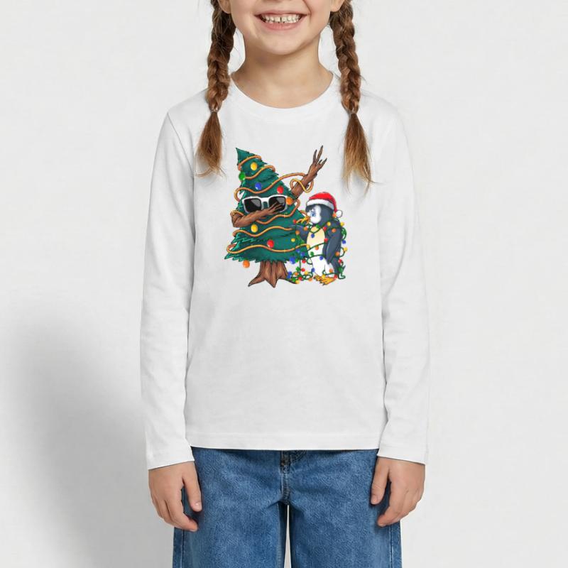 Dapping Tannenbaum -Dapping Weihnachtspullover Teenager Premium Bio Langarmshirt