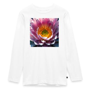 Nénuphar - T-shirt manches longues Premium Ado - blanc - Devant - AI Model Kid Female (0cm)