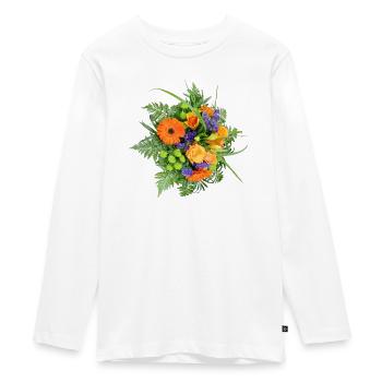 BOUQUET - T-shirt manches longues Premium Ado - blanc - Devant - AI Model Kid Female (0cm)