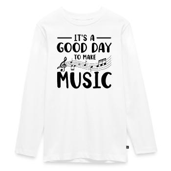 Musiker Musik Instrument - Teenager Premium Bio Langarmshirt - Weiß - Vorne - AI Model Kid Female (0cm)