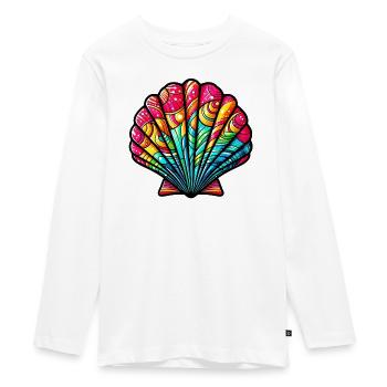 Shell - Teenager Premium Organic Long Sleeve Shirt - white - Front - AI Model Kid Female (0cm)