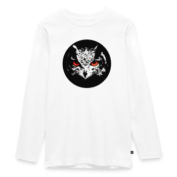 Uhu schaurig - Teenager Premium Bio Langarmshirt - Weiß - Vorne - AI Model Kid Female (0cm)