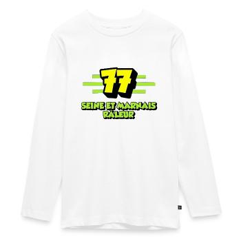 Complaining Seine and Marne - Teenager Premium Organic Long Sleeve Shirt - white - Front - AI Model Kid Female (0cm)